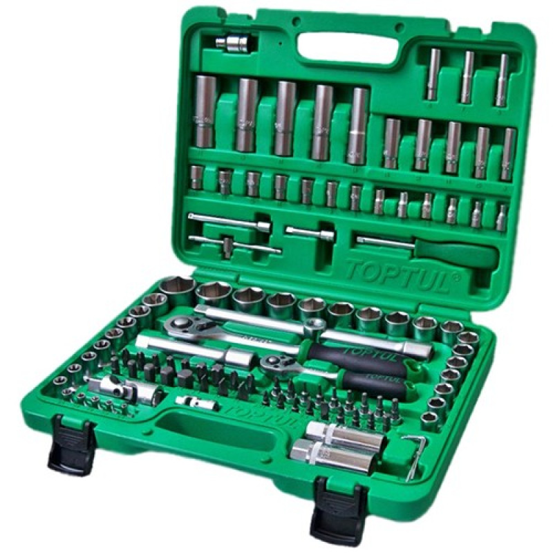 Набор инструмента 1/4" и 1/2" 108 единиц (6-ти гранный) GCAI108R TOPTUL