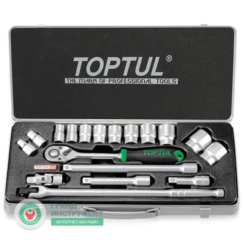 Набор инструмента 1/2" 18ед. (6гр.) GCAD1802 TOPTUL
