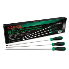 Набір викруток довгих 3од. (PH1x250, PH2x250, SL5, 5x400) TOPTUL GAAE0305