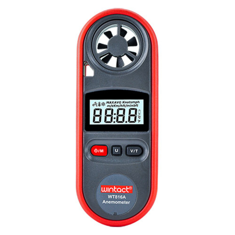 Анемометр 0,7-30м/с, -10-45°C WINTACT WT816A