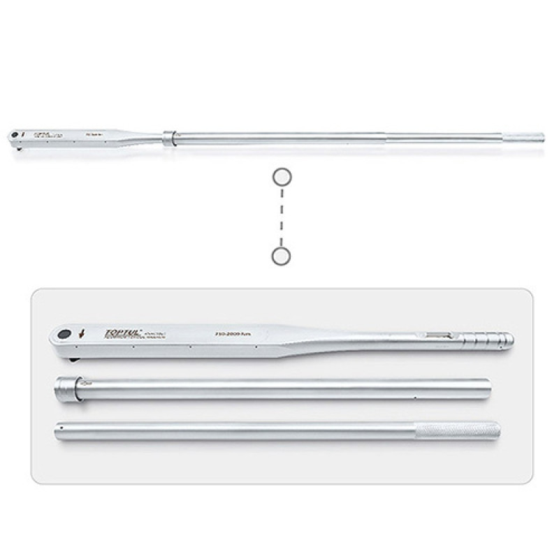 Ключ динамометрический 1"x950-2350mm(L) 750-2000 Нм алюминиевый со шкалой ANAQ32B0 TOPTUL