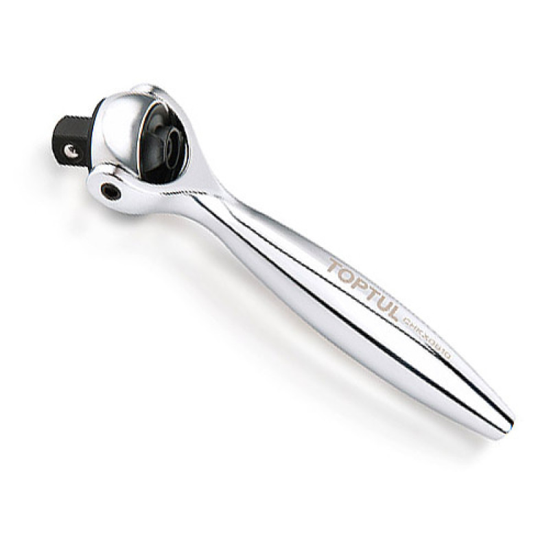 Трещотка 1/4" с шарниром (180°) 90 зубцов мини 95мм CHKX0810 TOPTUL