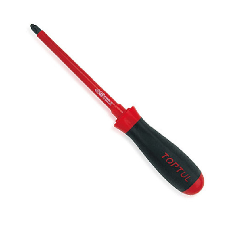 Отвертка крестовая PH0 x 75mm изолированная (1000V)  TOPTUL FBEB0008