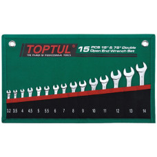 Набір ріжкових ключів 15 шт. 3,2-14мм 15 ° х75 ° TOPTUL GRAJ1501