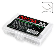 Комплект скоб для паяння пластику (100 шт, W-тип, 0.8 мм) TOPTUL JLAV0208