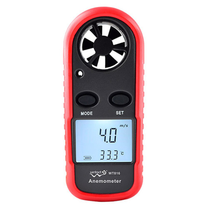 Анемометр 0,1-30м/с, -10-45°C  WINTACT WT816