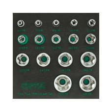 Набір головок Torx Plus EPR 1/4"&3/8"&1/2" 6EPR-32EPR 16од. GABF1601 TOPTUL