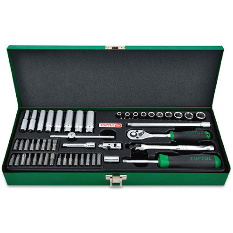 Набор инструмента 1/4" 50ед. (12-гр.) GCAD5004 TOPTUL