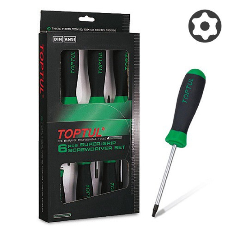 Набор отверток TORX с отверстием T10-T40  6ед.  TOPTUL GAAE0610