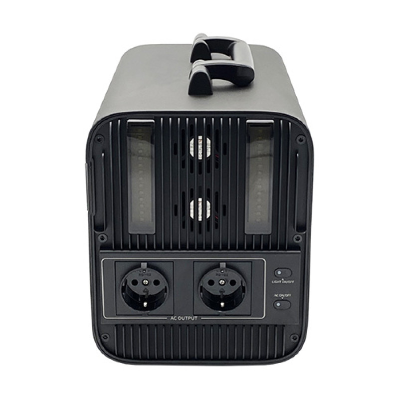 Портативная зарядная станция 1000W/2000W(Max) LiFePO4, 220V, 896Wh, 22.4V/40Ah (280 000mAh/3.7V)  PROTESTER PRO-PS1000D
