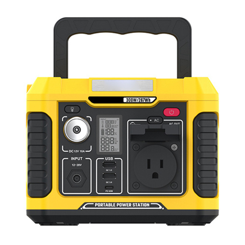 Портативная зарядная станция 300W/600W(Max), 220V, 231Wh, 22.2V/10.4Ah (62 400mAh/3.7V)  PROTESTER PRO-PS300B