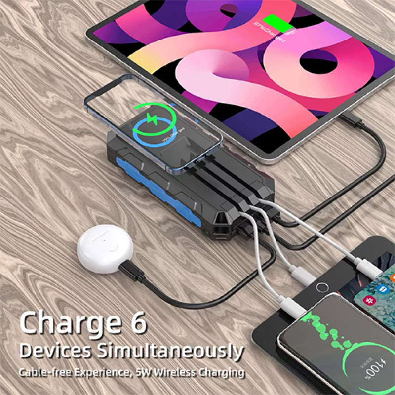 Повербанк 30000 mAh з сонячною панеллю QC3.0 PROTESTER PRO-S30