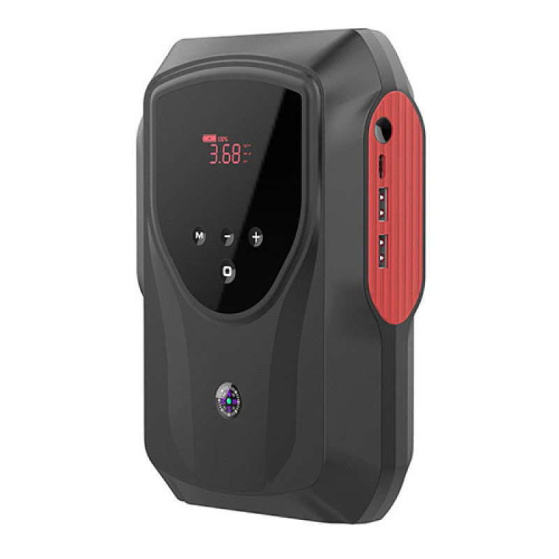 Зарядний пристрій для автомобіля (Бустер) з компресором 2-в-1 Jump Starter 12V 2000А (повербанк 15800mAh) PROTESTER PRO-JS158