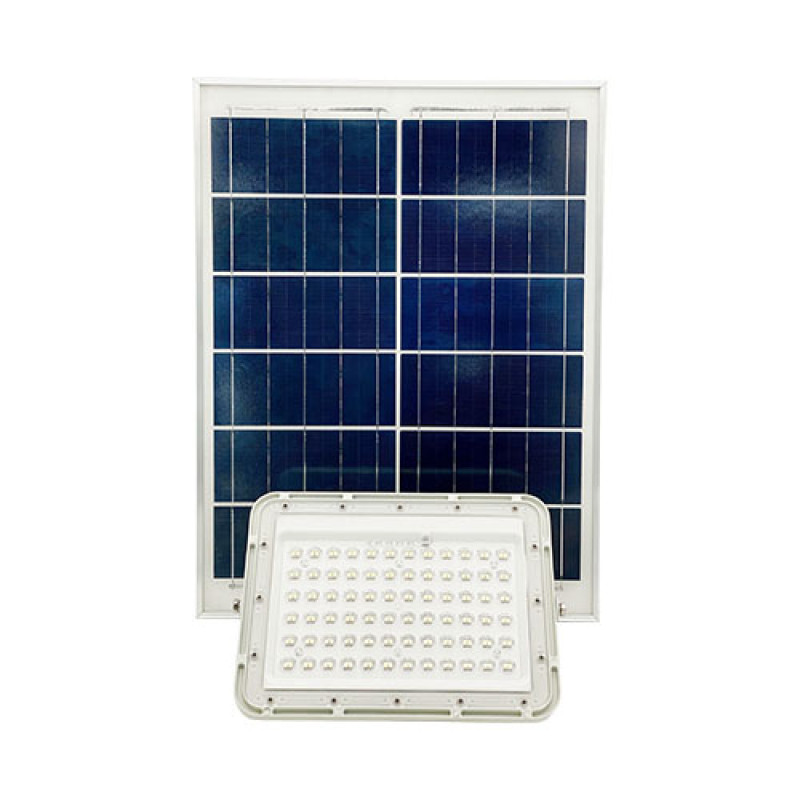 Прожектор світлодіодний 100W акумуляторний (LiFePO4, 20000mAh) із сонячною панеллю (6V 20W) PROTESTER SLFL1001