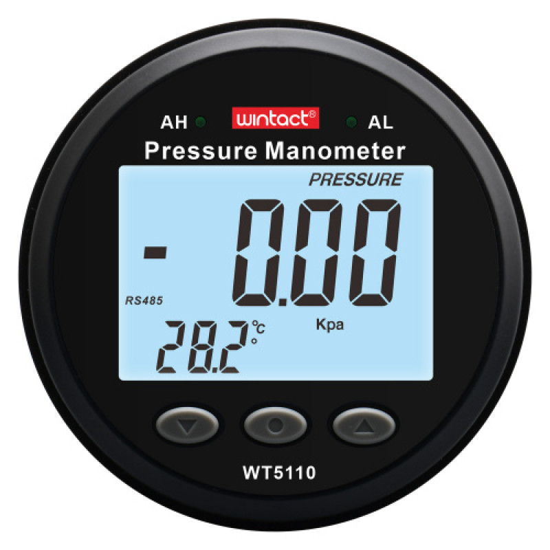 Цифровой дифференциальный манометр, интерфейс RS485, ±50 кПа  WINTACT WT5110-50KPA