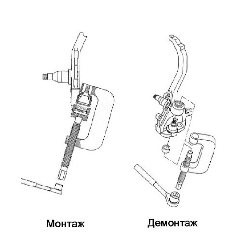 Приспособление для монтажа/демонтажа шаровых опор (MB W211, W220, W230) (ХЗСО) 1310A JTC BJIR041MB
