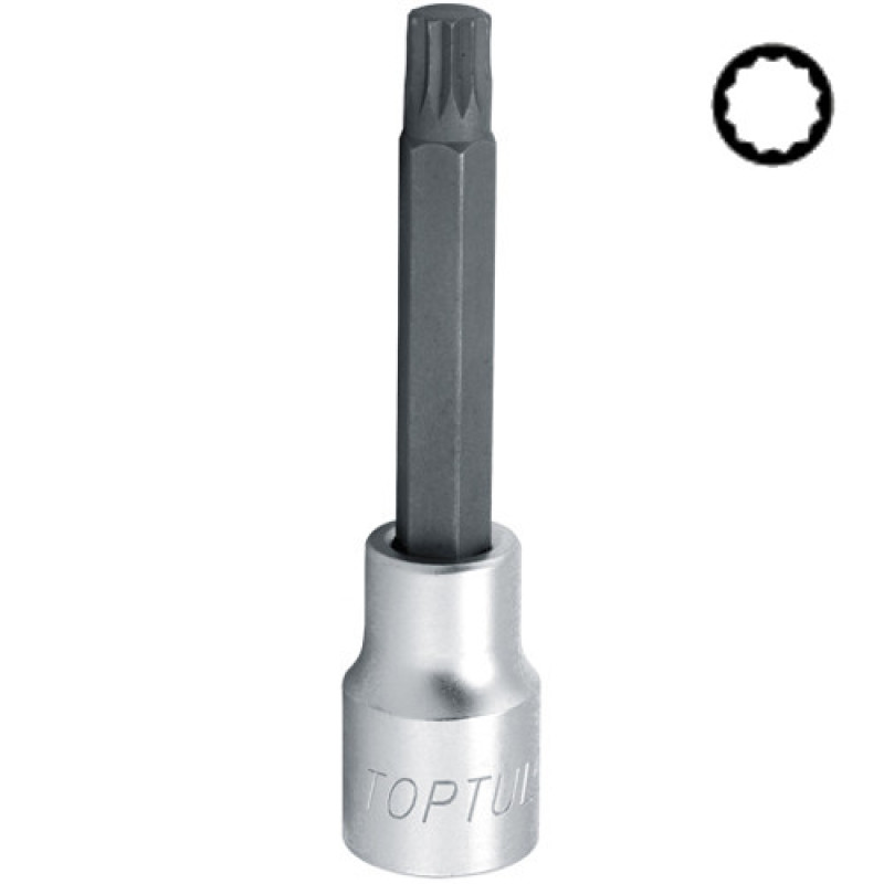 Головка з насадкою SPLINE M10 L100мм 1/2 " BCJA1610 TOPTUL