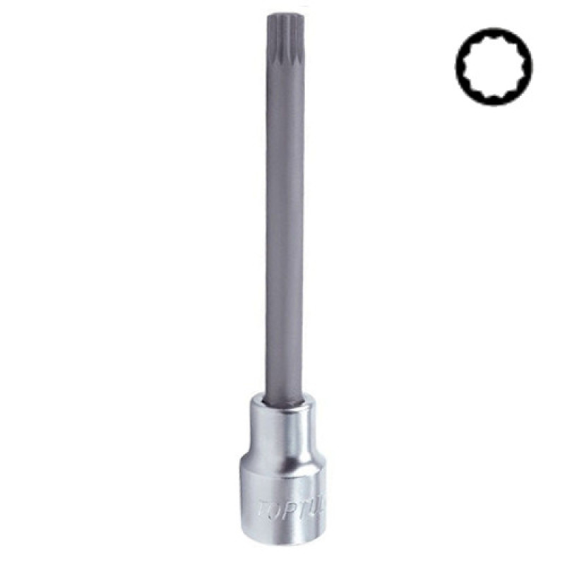 Головка с насадкой SPLINE M10 L140мм 1/2" BCMD1610 TOPTUL