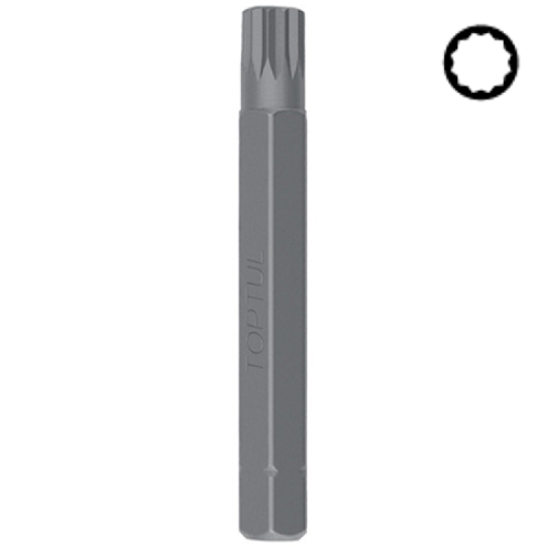 Насадка 10мм L-75мм Spline M12  TOPTUL FSFB1212