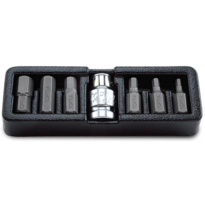 Набор бит 5/16" (PH1-PH3, SL5.5-SL8) 7ед. GAAT0709 TOPTUL