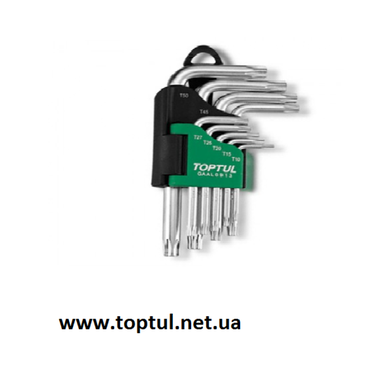 Набор Г-обр. ключей TORX T10-T50  9ед. длинных  TOPTUL GAAL0914