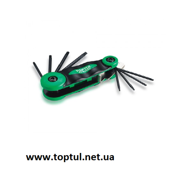 Набор складной ключей TORX: T6-T25 (материал CRV-6150)  TOPTUL AIFB0802