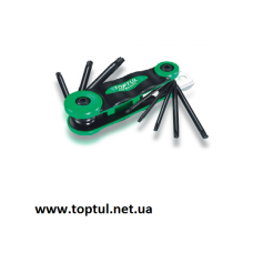Набор складной ключей TORX: T9-T40 (материал CRV-6150)  TOPTUL AIFB0801