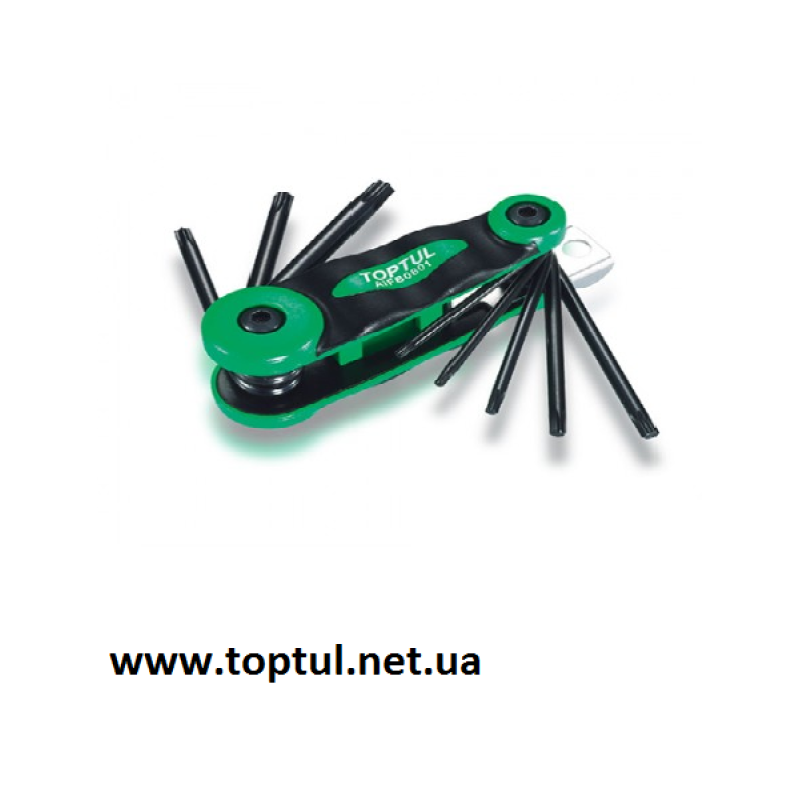 Набор складной ключей TORX: T9-T40 (материал CRV-6150)  TOPTUL AIFB0801