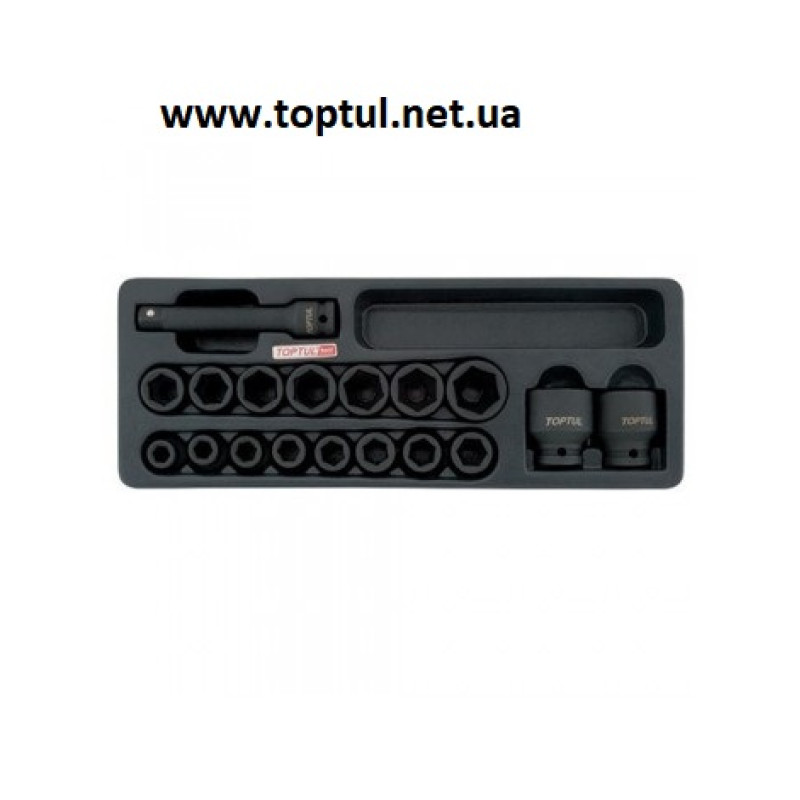 Набір головок ударних 1/2" + подовжувач 18од. GCAT1807 TOPTUL
