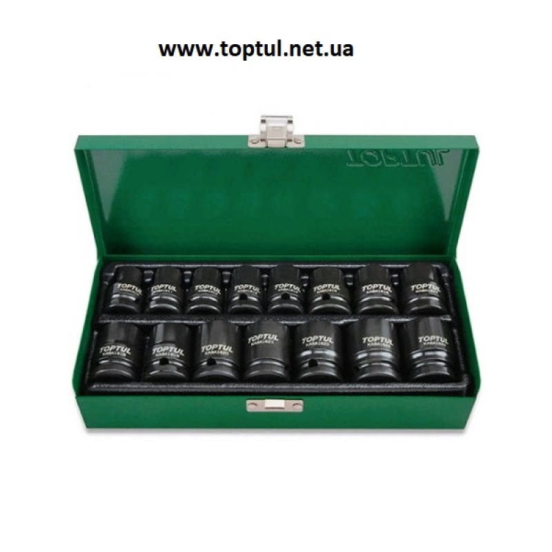Набор головок ударных 1/2" 10-24мм 15ед. GDAD1501 TOPTUL
