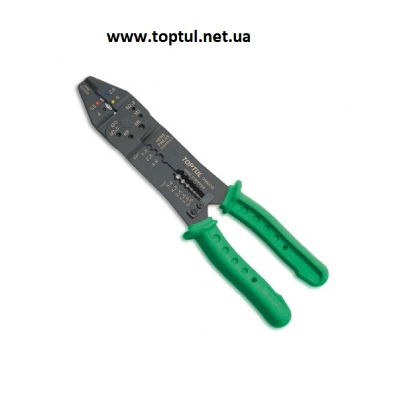 Клещи для обжимки клемм и снятия изоляции  TOPTUL DIBB2009