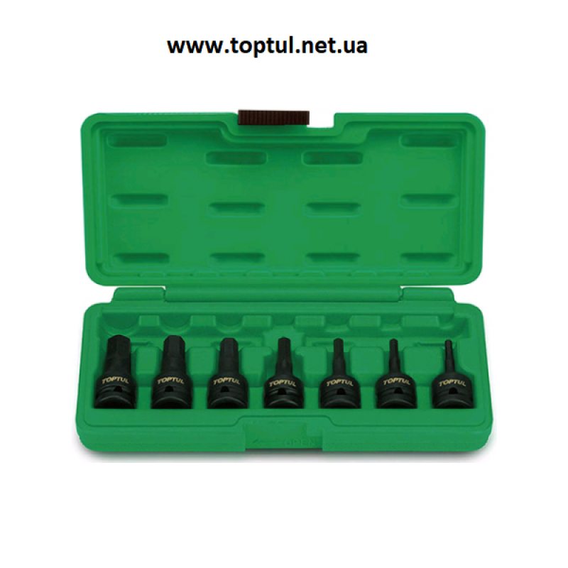Набор головок HEX ударных 1/2" 4-14мм 7 ед. GDAI0702 TOPTUL