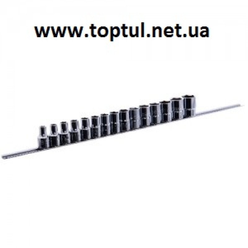 Набор головок 12-гр. 1/2" 15ед. на планке GAAQ1602U-12 TOPTUL