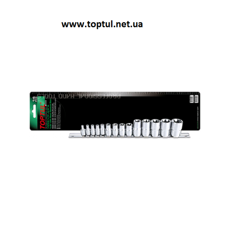 Набор головок 1/4", 3/8", 1/2" 4-24мм 14ед. GAAR1402 TOPTUL